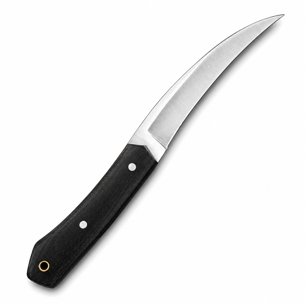 Tactical Pikal Knife – Full Tang Curved Blade with Black Micarta Handle Unique Blades Runner