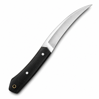 Tactical Pikal Knife – Full Tang Curved Blade with Black Micarta Handle Unique Blades Runner