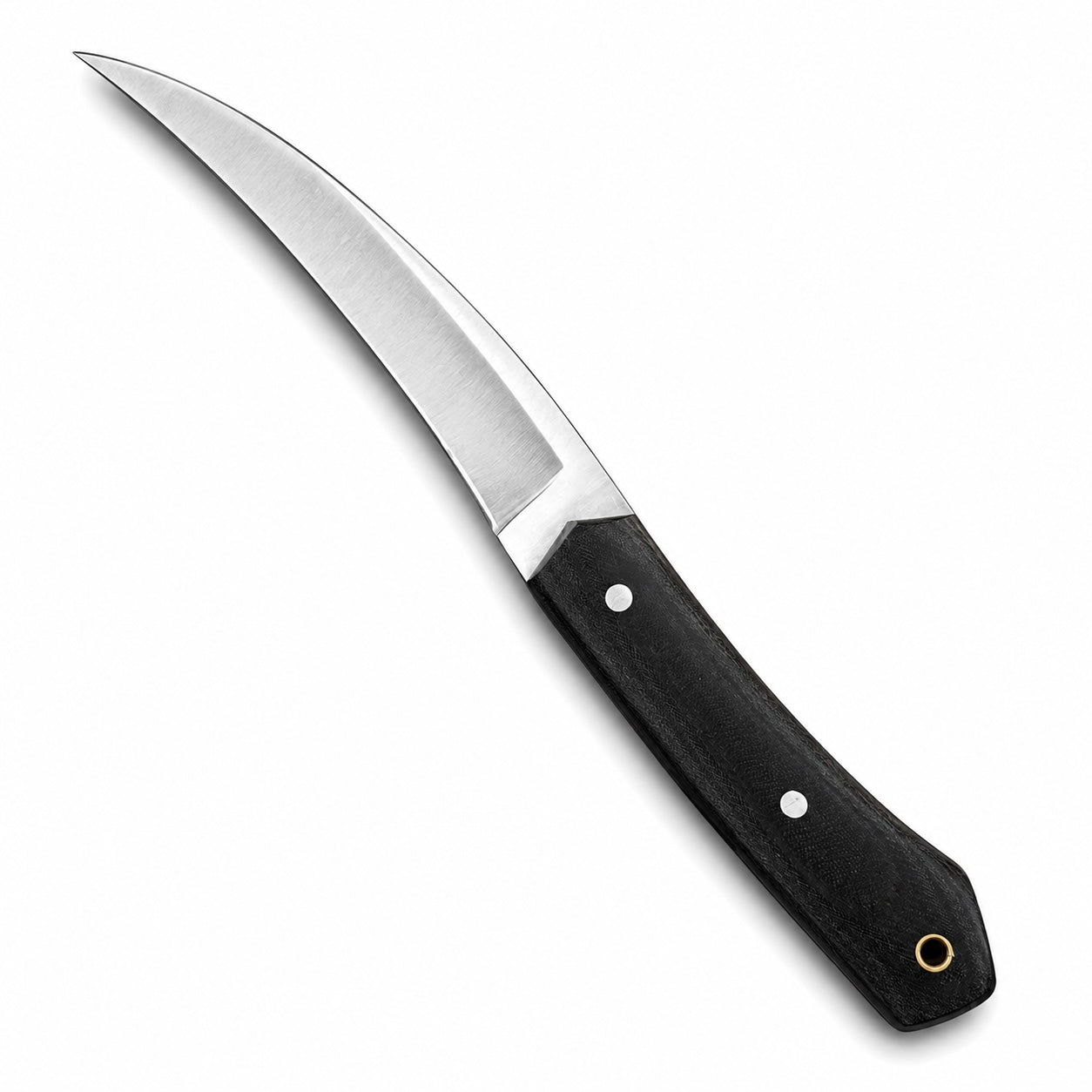 Tactical Pikal Knife – Full Tang Curved Blade with Black Micarta Handle Unique Blades Runner