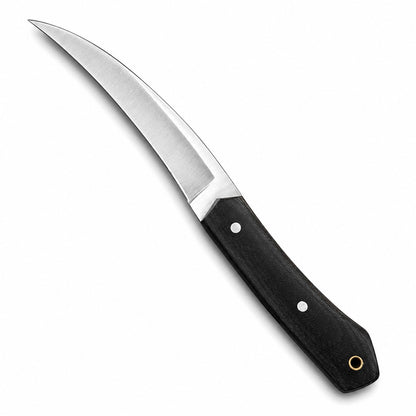 Tactical Pikal Knife – Full Tang Curved Blade with Black Micarta Handle Unique Blades Runner