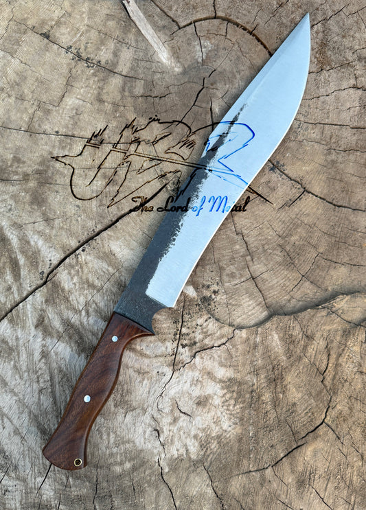 Hand Forged Bowie Knife | High Carbon Steel Hunting Knife with Wooden Handle Unique Blades Runner