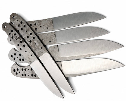 6-Piece Carbon Steel Mixed Knife Blanks Unique Blades Runner