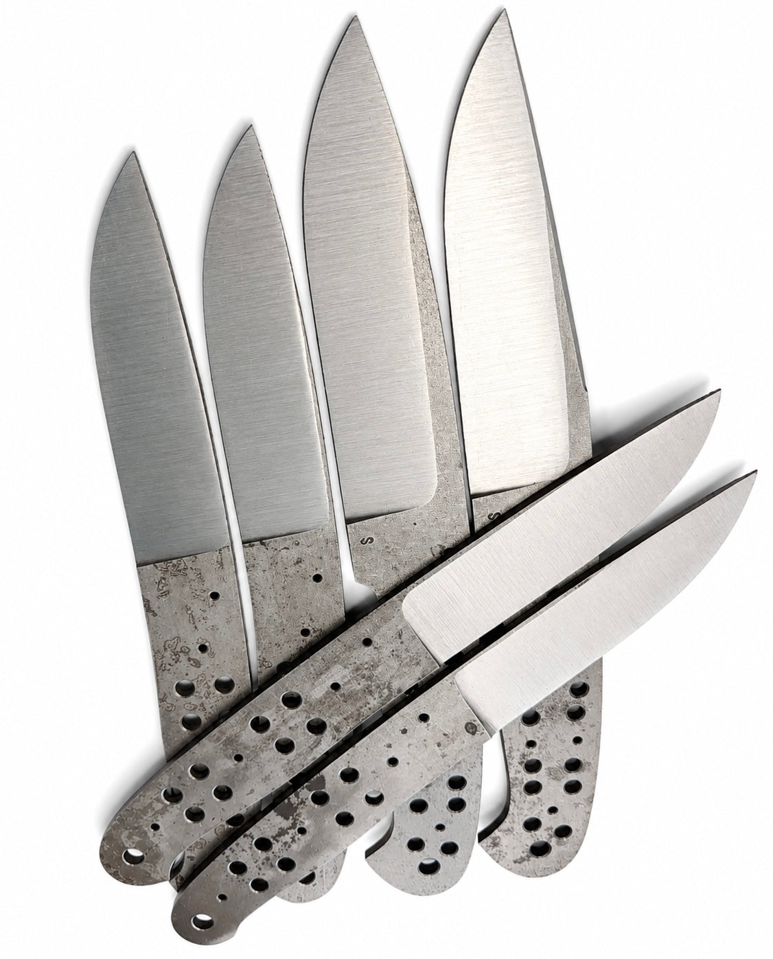 6-Piece Carbon Steel Mixed Knife Blanks Unique Blades Runner