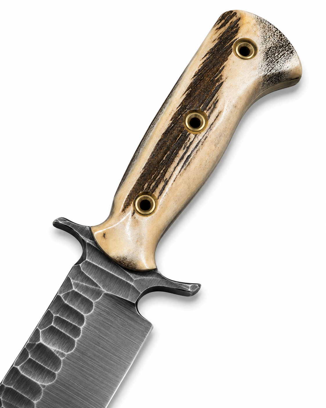 Handmade Forged Bowie Knife with Stag Handle & Forged Spine Unique Blades Runner