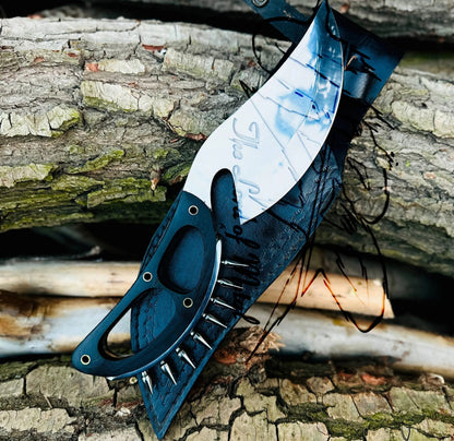 UBR Handmade D2 Tool Steel Original Bowie Knife with Micarta Handle & Leather Sheath Unique Blades Runner
