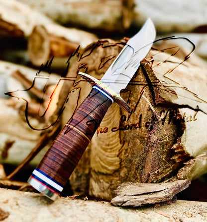 Handmade D2 Tool Steel Bowie Knife | Best Gift for Hunting & Survival | Leather Sheath Unique Blades Runner