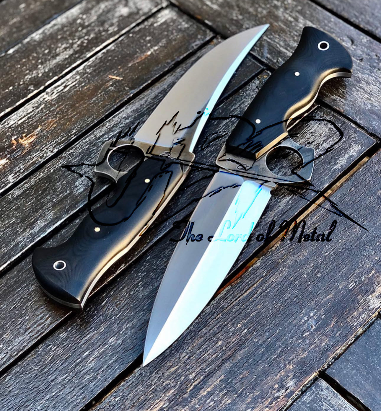 Custom Fixed Blade Tactical Knife Set | Full Tang G10 Handle by UBR Unique Blades Runner