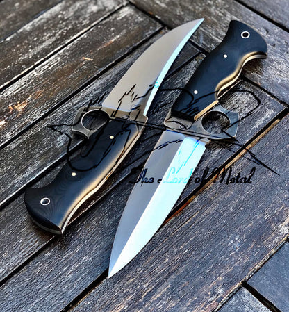 Custom Fixed Blade Tactical Knife Set | Full Tang G10 Handle by UBR Unique Blades Runner