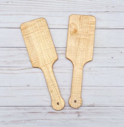 Custom Handmade Wood Spanking Paddle – Hairbrush Style for BDSM Play 
