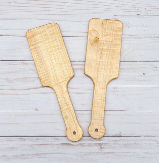 Custom Handmade Wood Spanking Paddle – Hairbrush Style for BDSM Play 