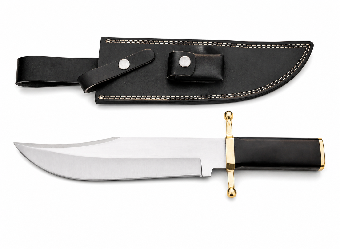 Smithsonian Bowie Knife – Handmade Historical Fixed Blade with Leather Sheath Unique Blades Runner