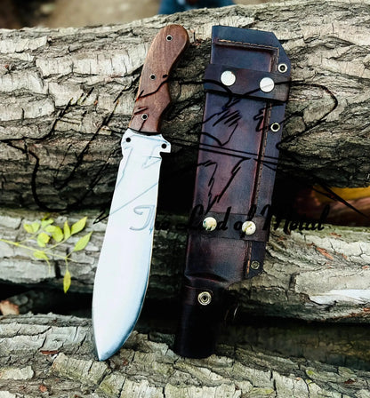 Custom Bowie Knife High Carbon Steel – Hunting Knife with Leather Sheath Unique Blades Runner