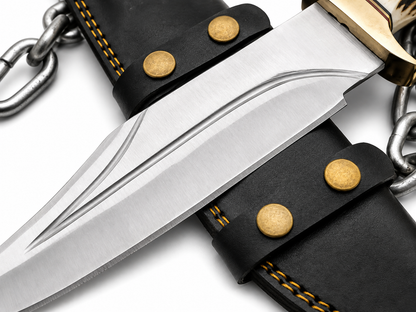 Bullet Train Knife – Handmade Movie Fixed Blade with Stag Handle Unique Blades Runner