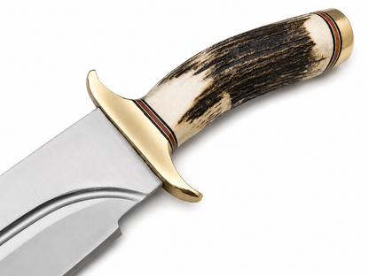Bullet Train Knife – Handmade Movie Fixed Blade with Stag Handle Unique Blades Runner