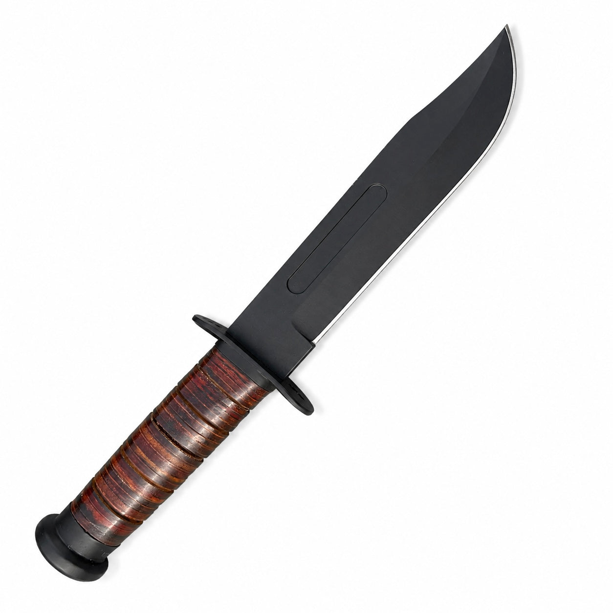 Kabar Knife USMC – Handmade Fixed Blade Knife with Stacked Leather Handle Unique Blades Runner