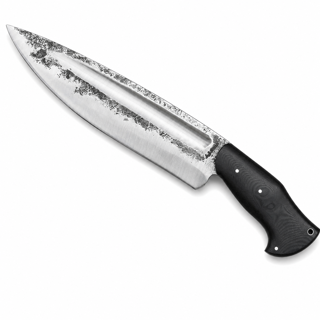 Hand-Forged Survival Knife – High Carbon Steel with Black Micarta Handle Unique Blades Runner