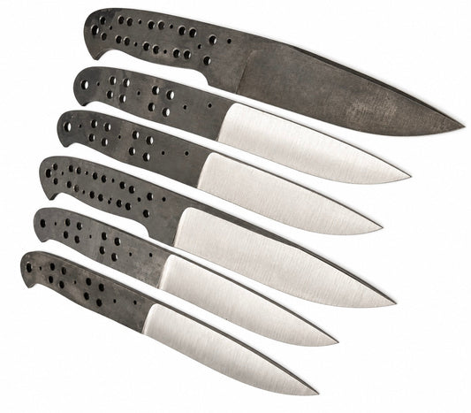 6-Piece Carbon Steel Hunting Knife Blanks Unique Blades Runner