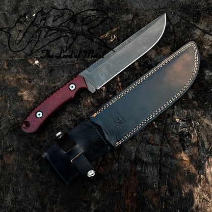 Handmade Bushcraft Knife – Full Tang Carbon Steel Blade Unique Blades Runner