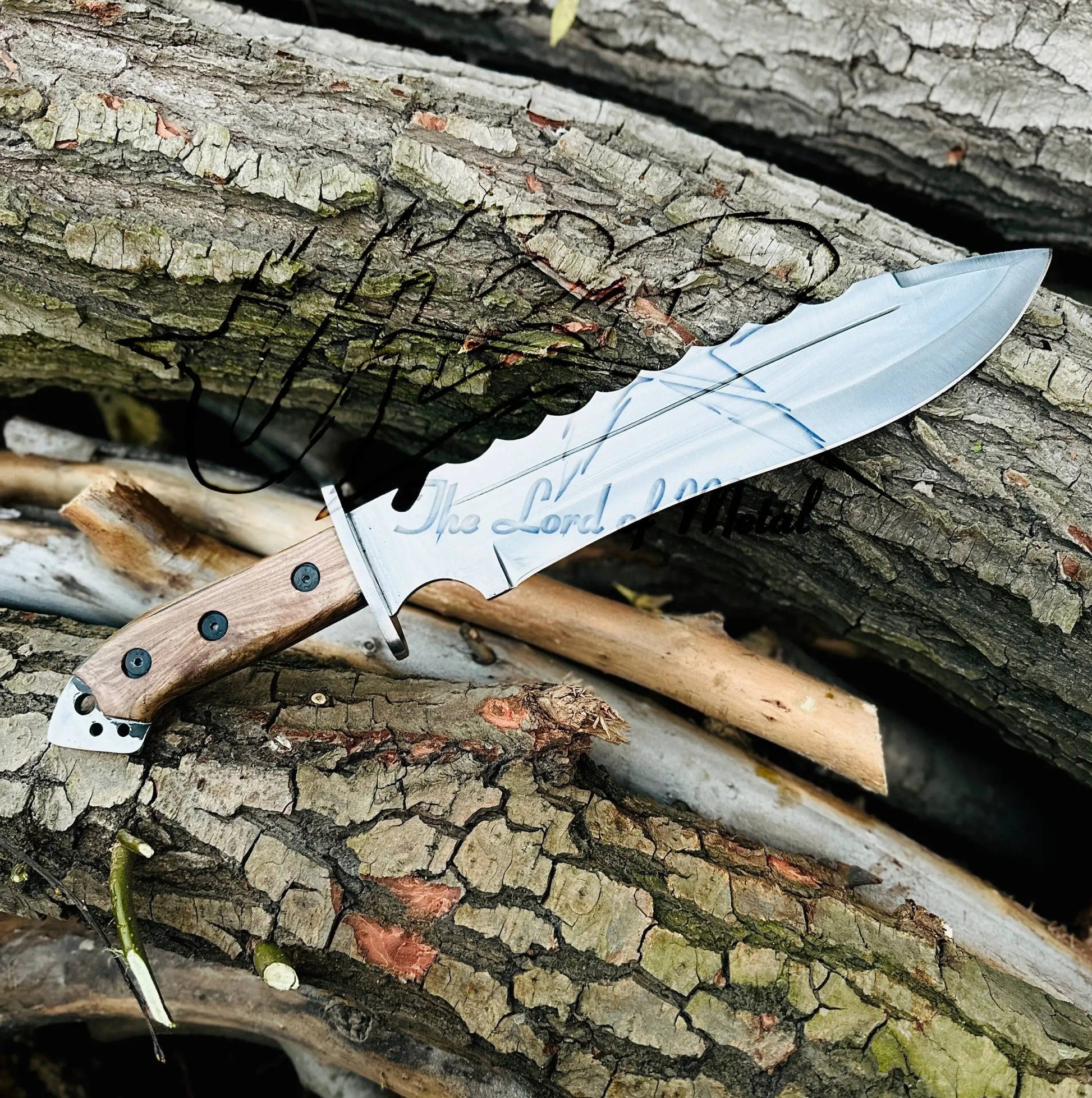 Handmade Bowie Knife – Fixed Blade Hunting Knife with Leather Sheath Unique Blades Runner