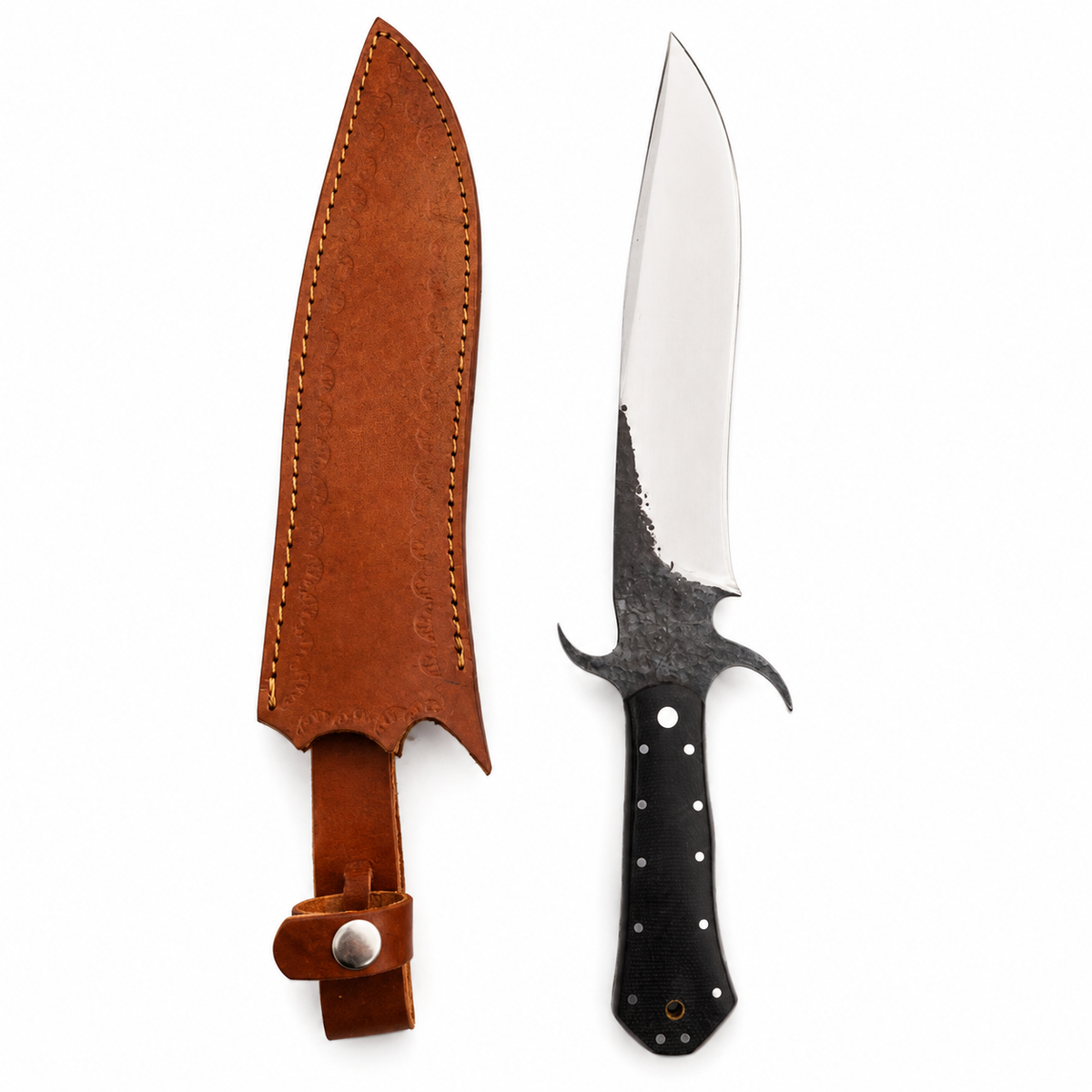 Handmade Mirror Polish Bowie knife - High Carbon Steel Blade with Micarta Handle Unique Blades Runner