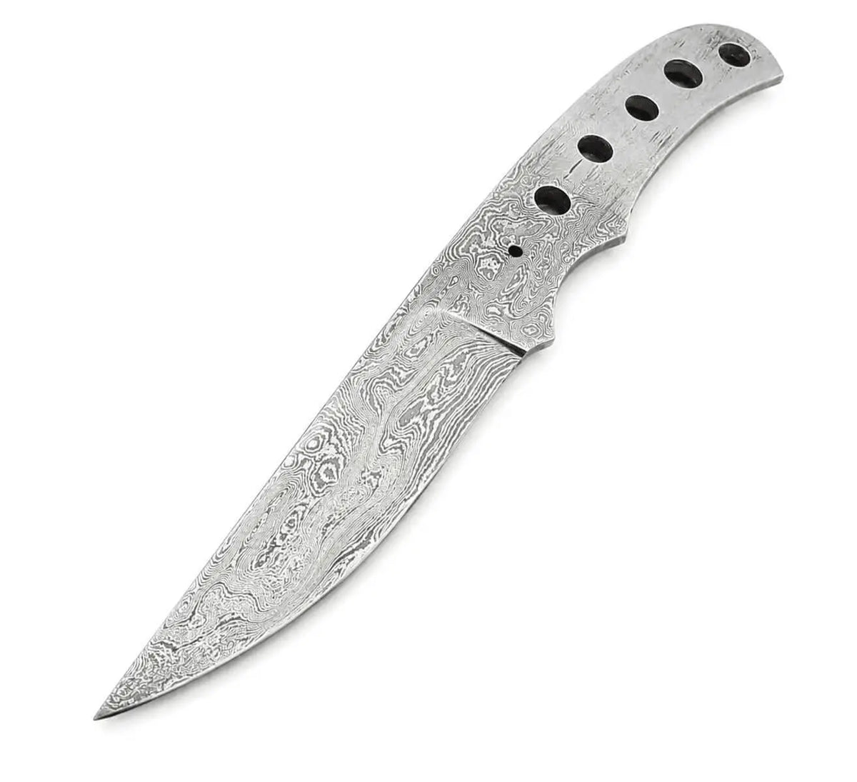 Full tang Damascus steel blade blank for custom knife making