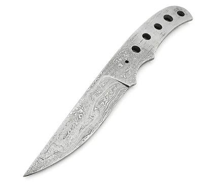 Full tang Damascus steel blade blank for custom knife making