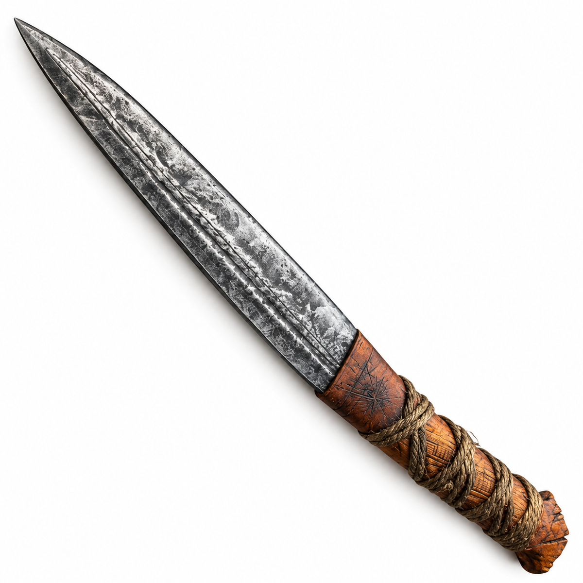 God of War Atreus knife with wood handle and 7-inch carbon steel blade