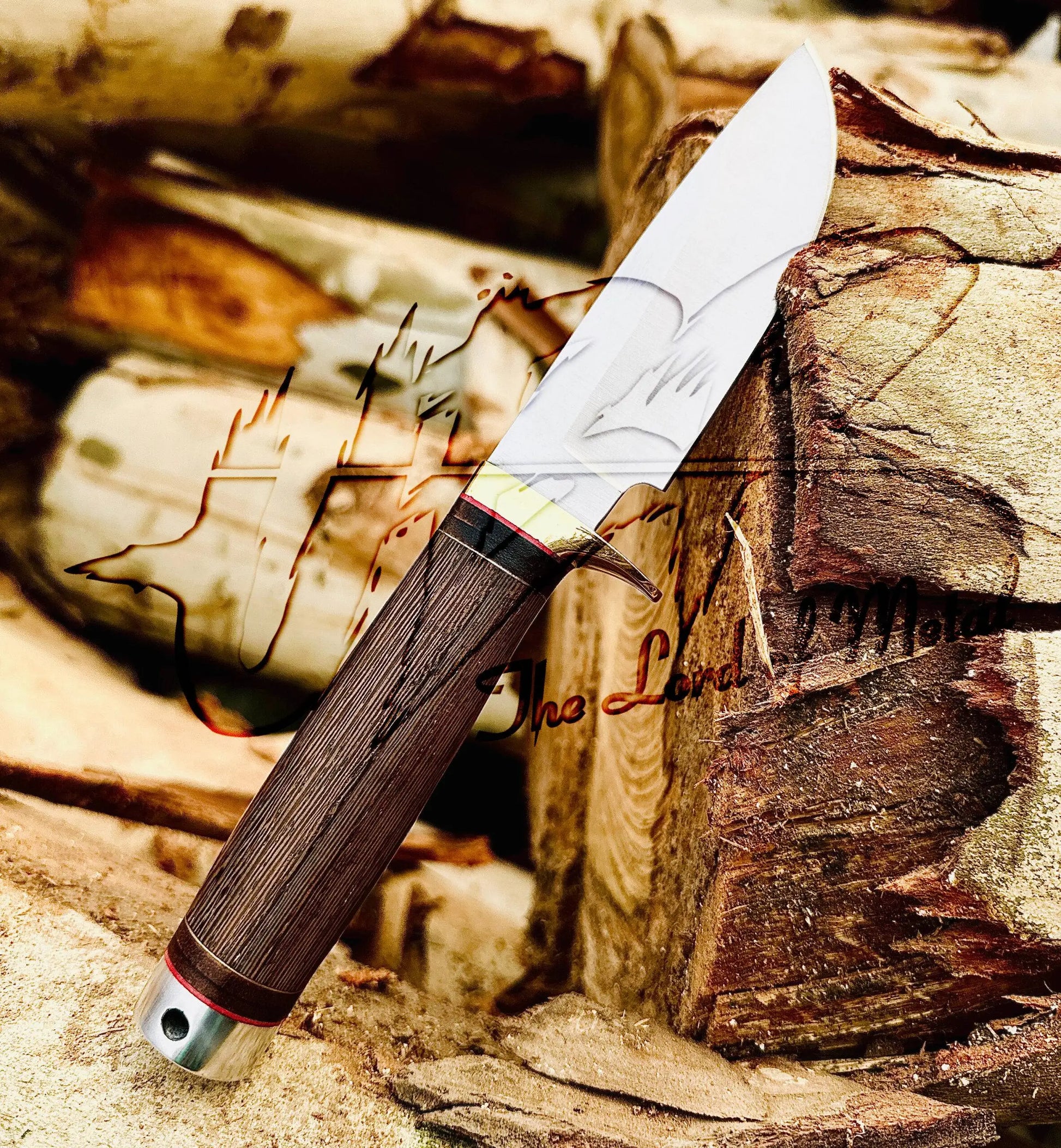 Handmade D2 Tool Steel Bowie Knife with Leather Sheath – Best Gift for Hunting & Camping