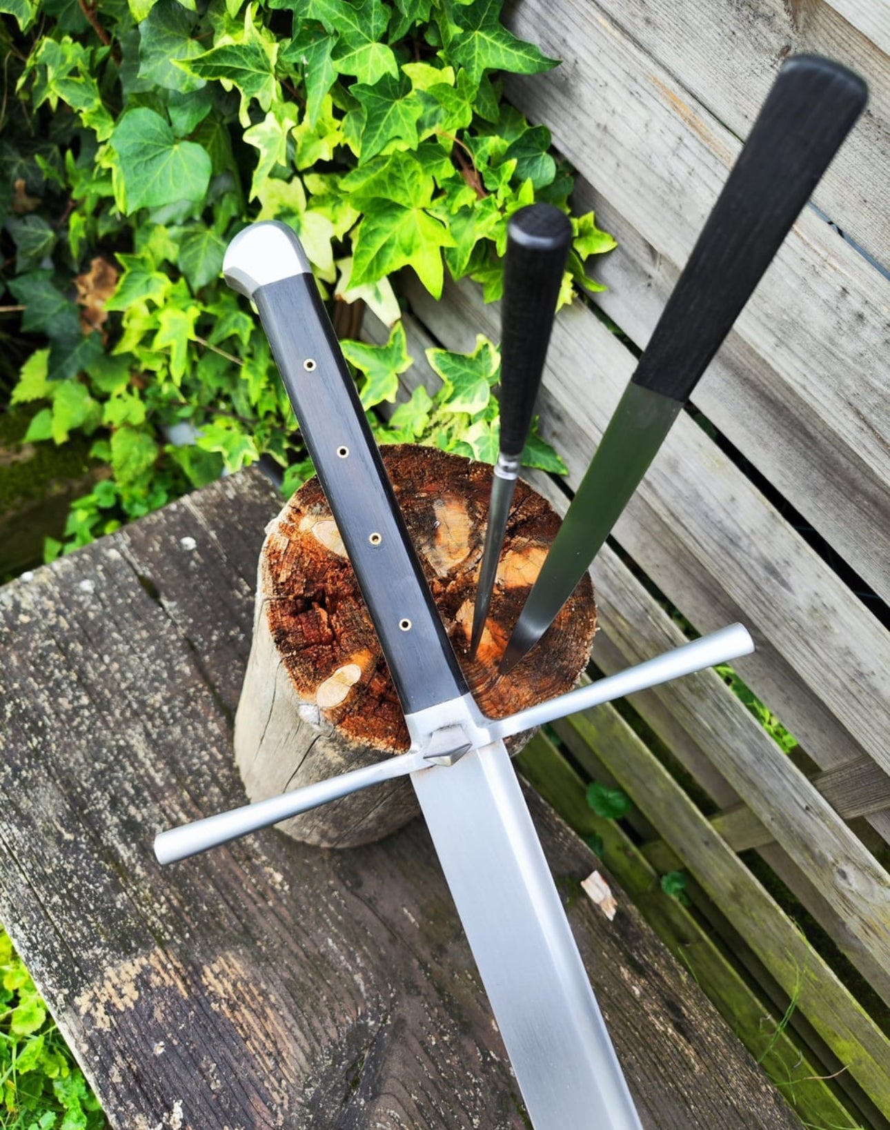 Hand Forged Kriegsmesser Sword | German Two-Handed Curved Blade Messer Unique Blades Runner