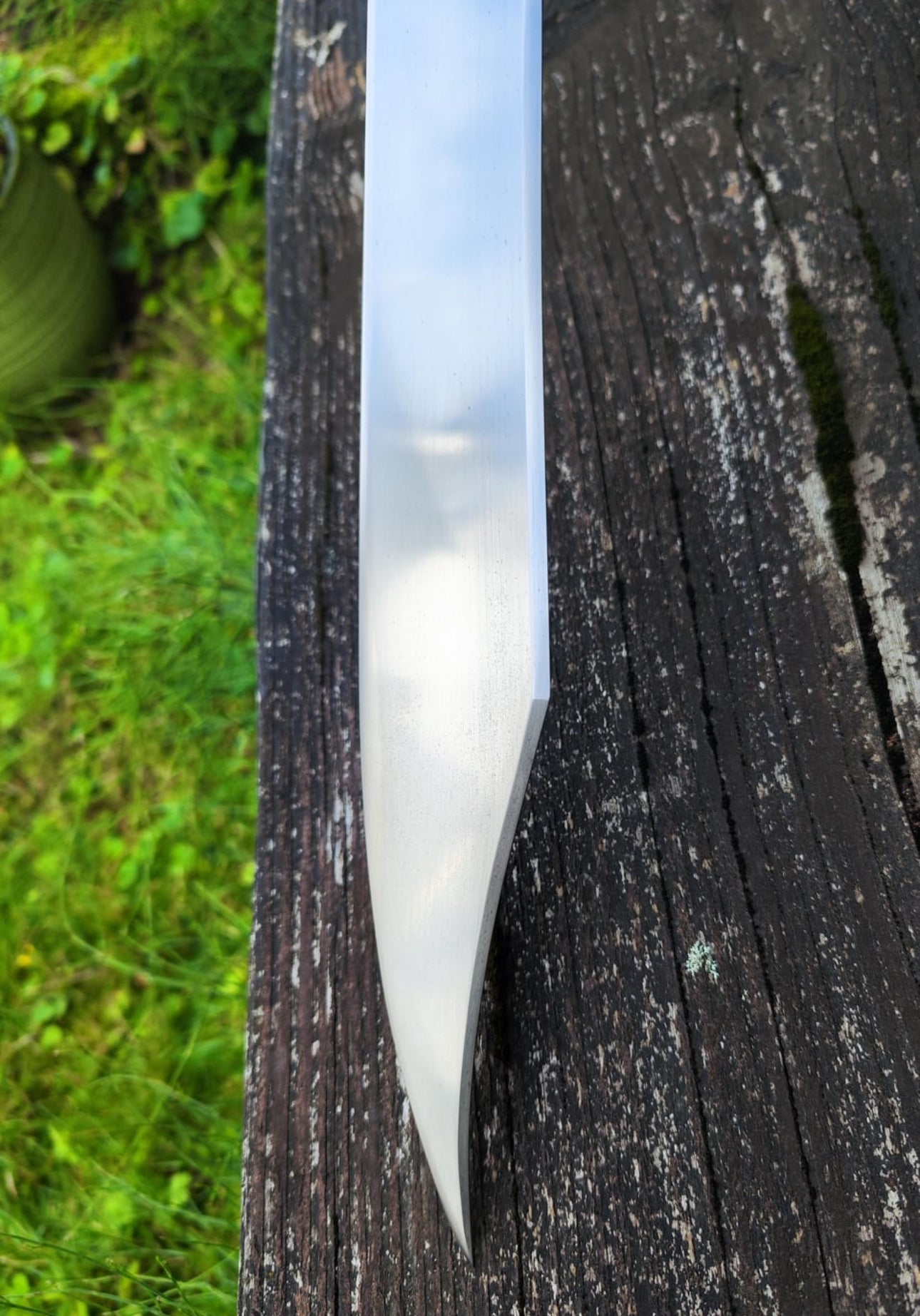 Handmade Medieval Falchion Sword | European Curved Blade with Brass Pommel Unique Blades Runner