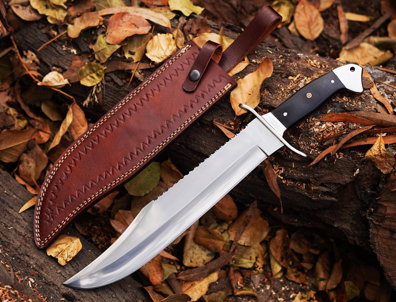Clip Point Bowie Knife With D2 Tool Steel Full Tang Handle Unique Blades Runner