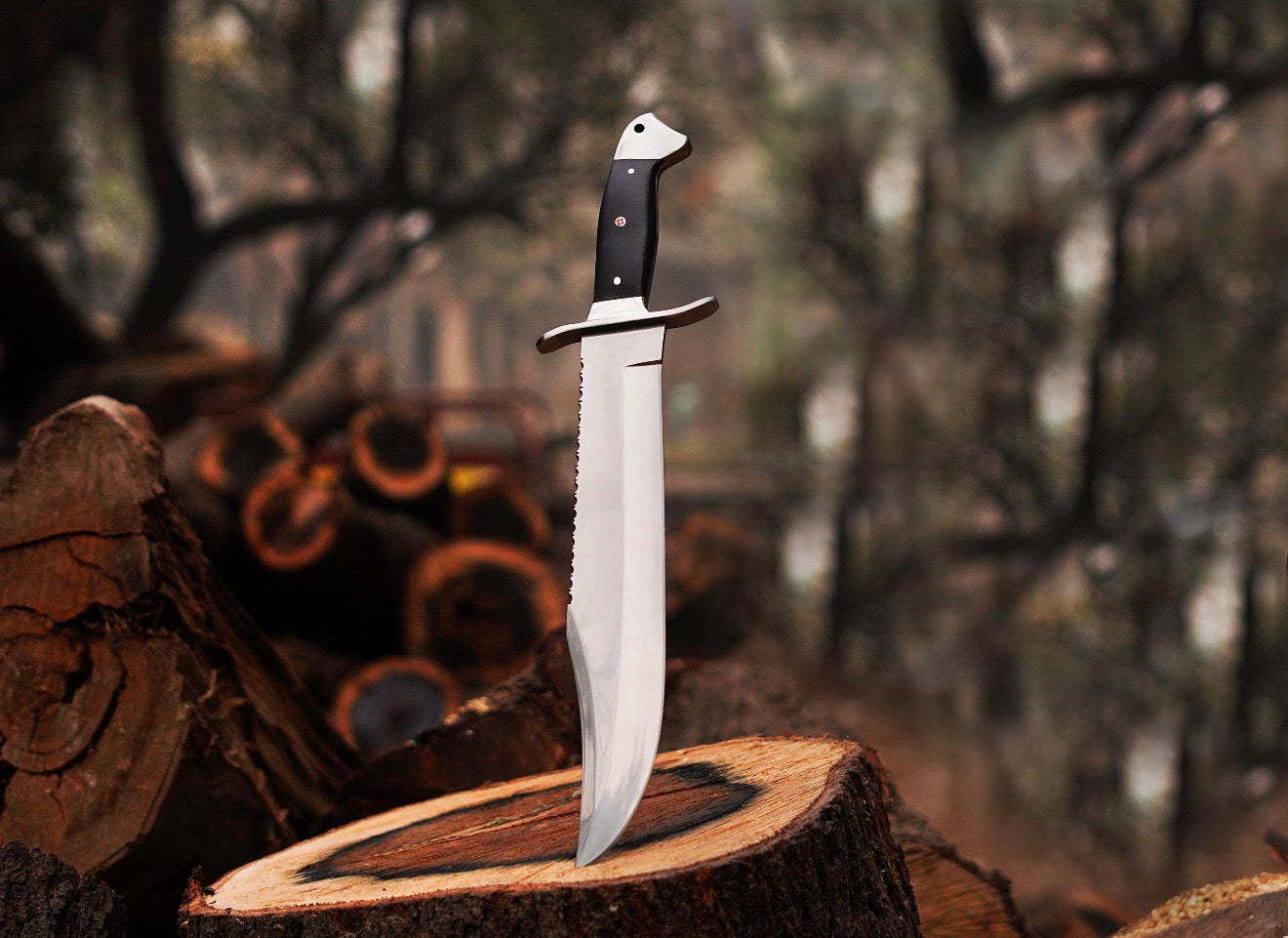 Clip Point Bowie Knife With D2 Tool Steel Full Tang Handle Unique Blades Runner