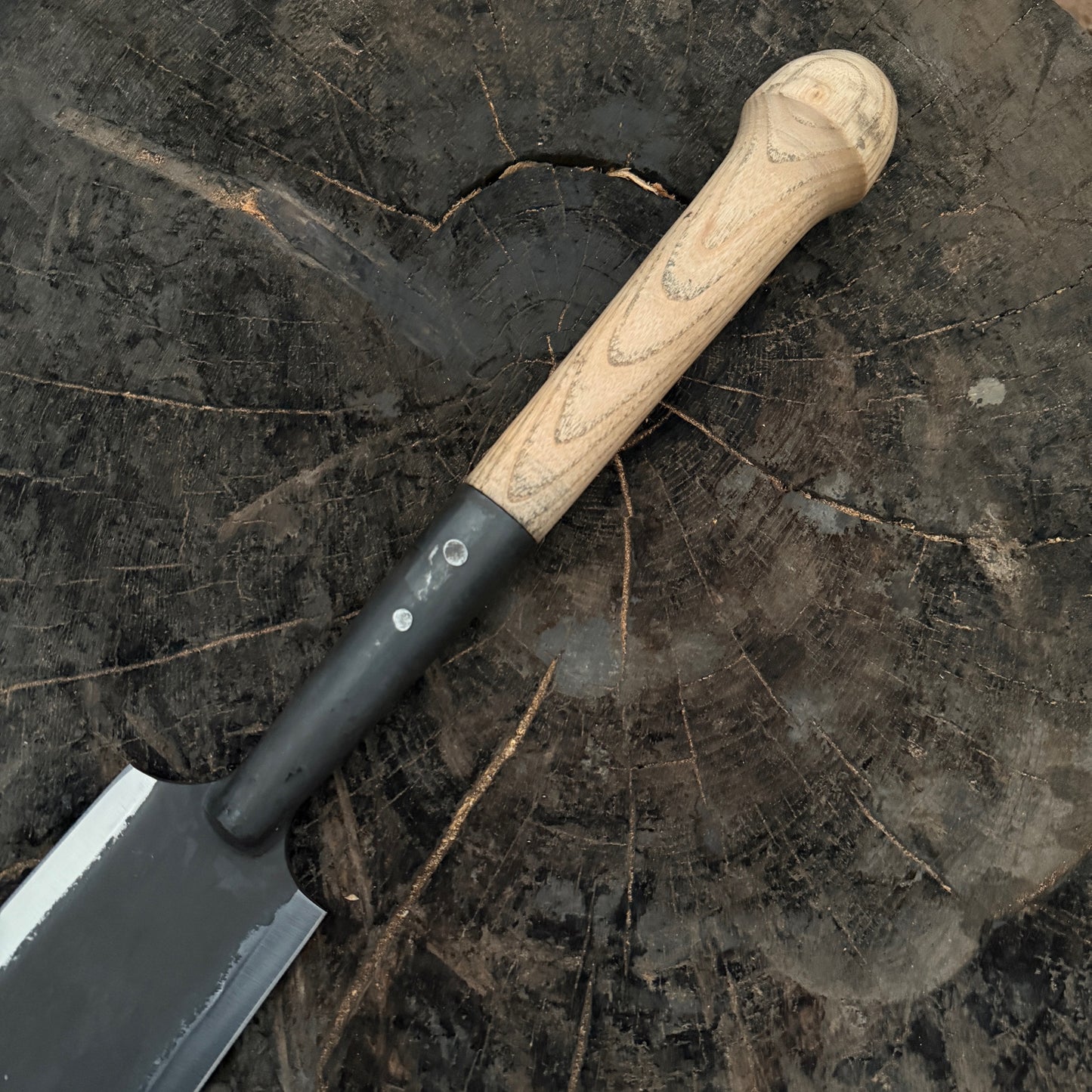 Hand Forged Yorkshire Billhook Chopping Tool with Wood Handle