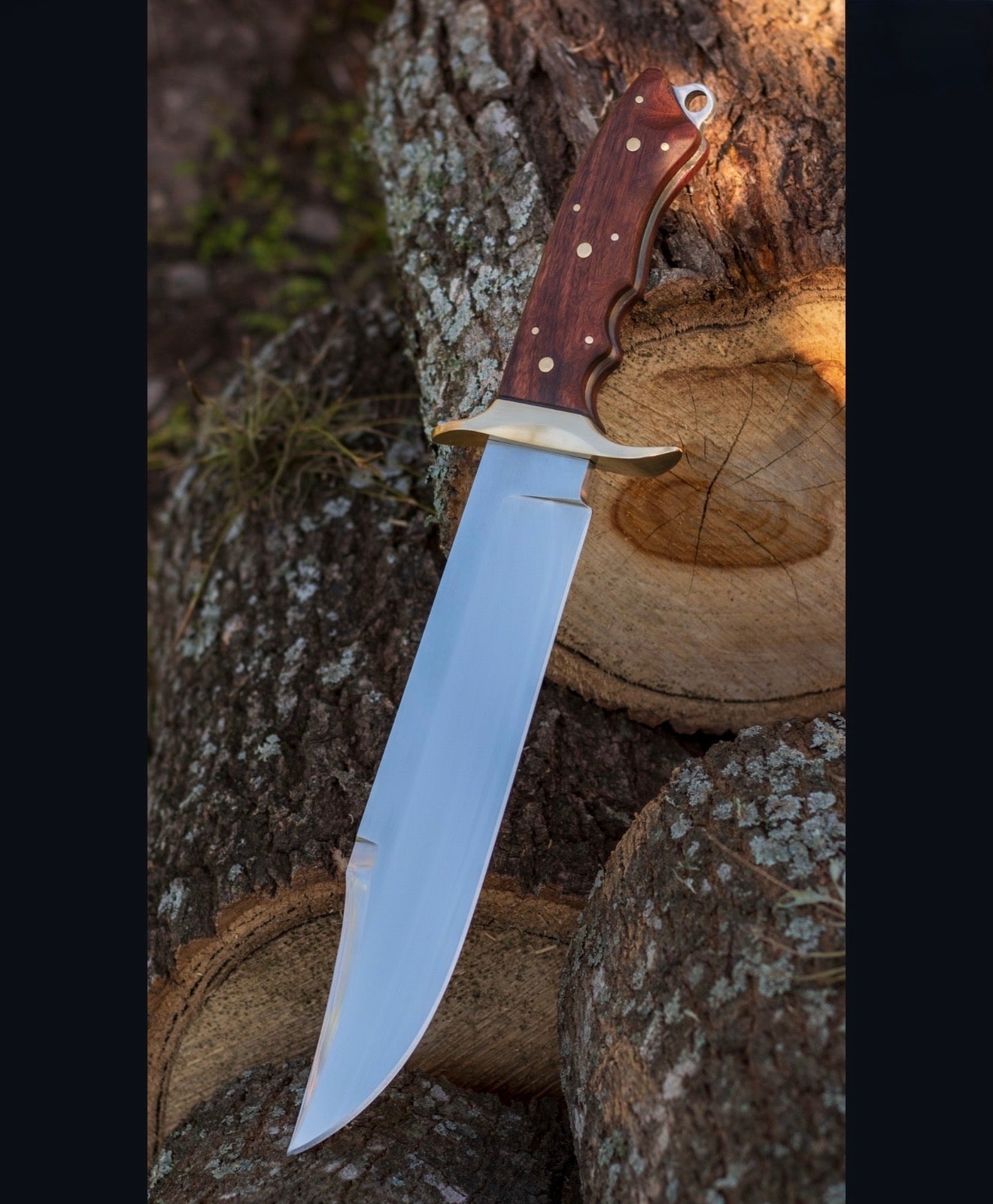 Wild West Bowie Knife - Mirror Polish Blade With Leather Sheath Unique Blades Runner