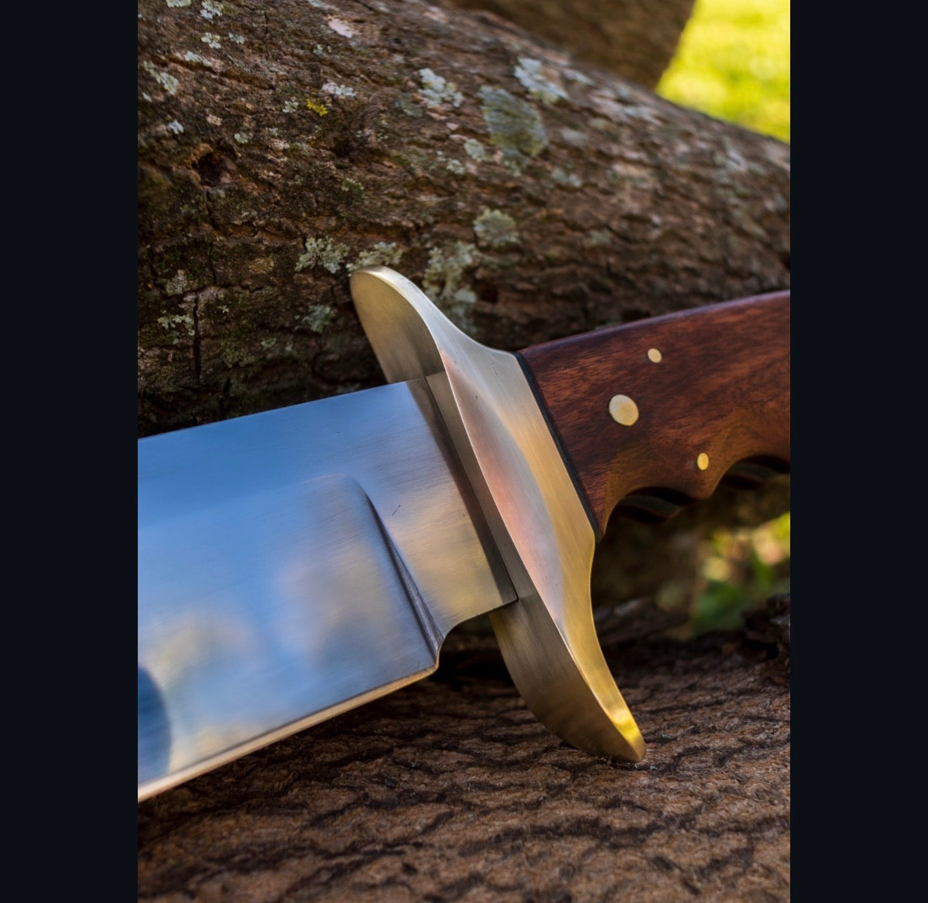 Wild West Bowie Knife - Mirror Polish Blade With Leather Sheath Unique Blades Runner