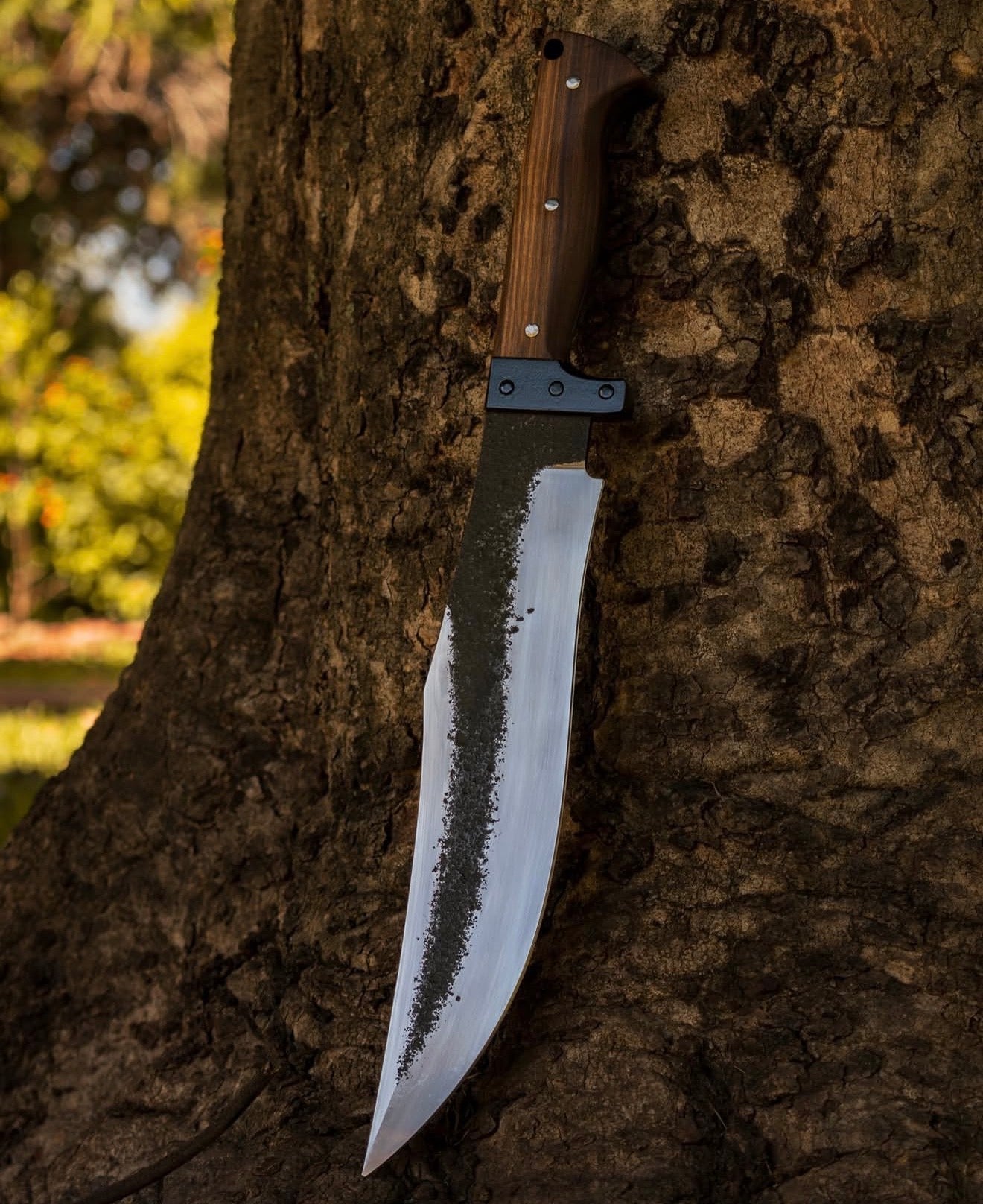 Custom Fixed Blade Knife - Carbon Steel Blade With Leather Sheath Unique Blades Runner