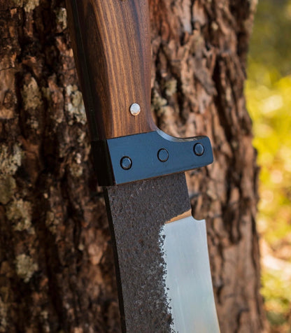 Custom Fixed Blade Knife - Carbon Steel Blade With Leather Sheath Unique Blades Runner