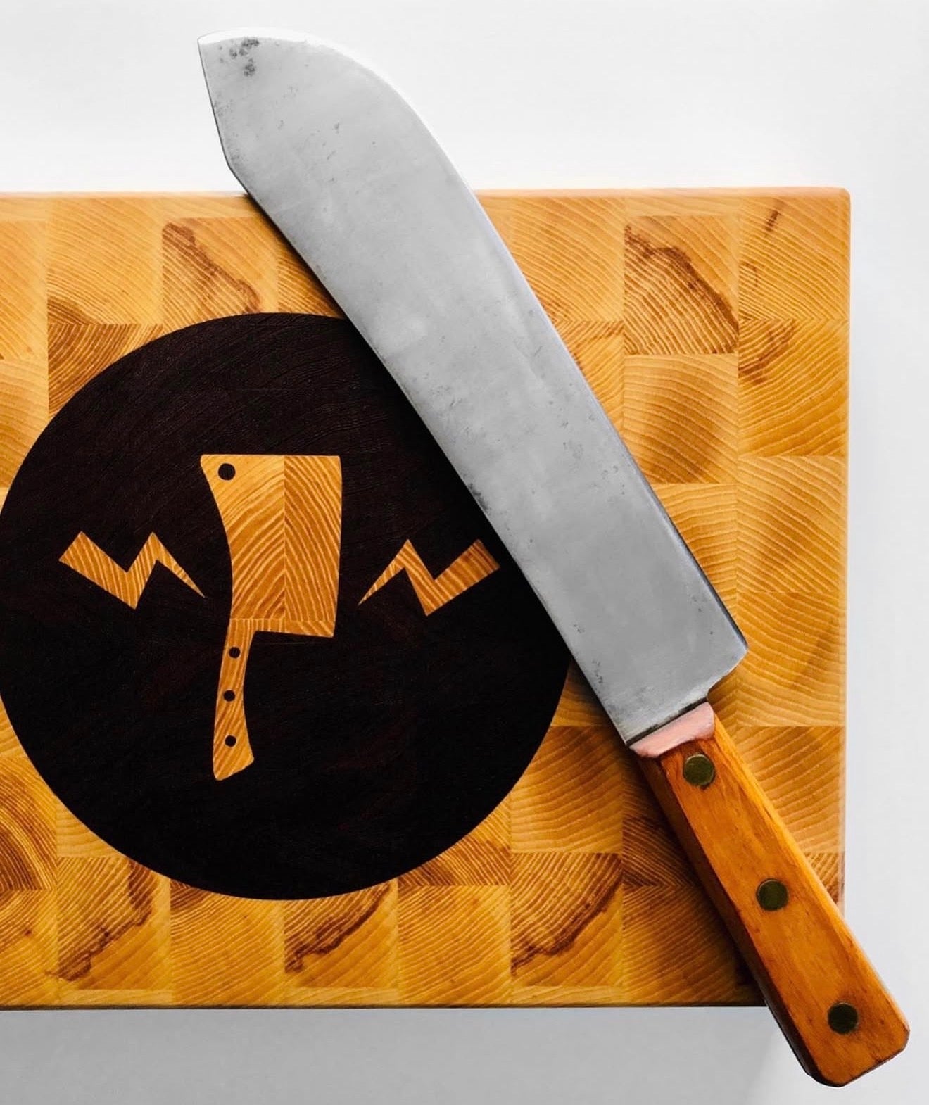 18" Midcentury Foster Bros Cleaver High Carbon Steel Lamb Splitter Unique Blades Runner