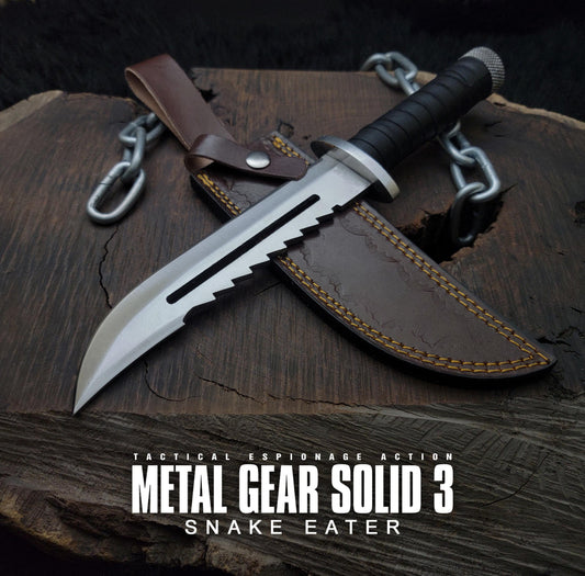 Metal Gear Solid 3 Knife - Handmade D2 Tool Steel Blade With Sheath Unique Blades Runner