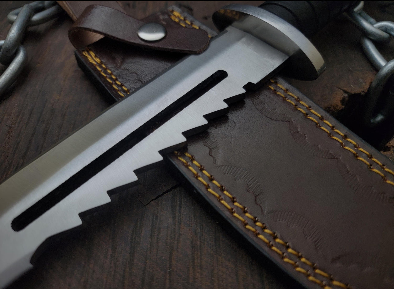 Metal Gear Solid 3 Knife - Handmade D2 Tool Steel Blade With Sheath Unique Blades Runner