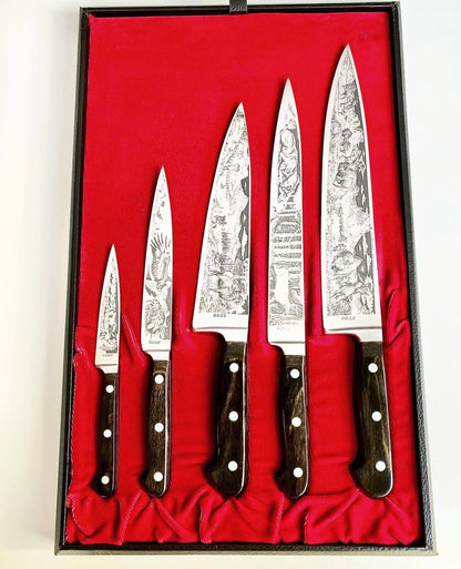 Limited Edition Vintage J.A. Henckels Twinworks (Solingen, Germany) 10-Piece Boxed Cutlery Set Unique Blades Runner