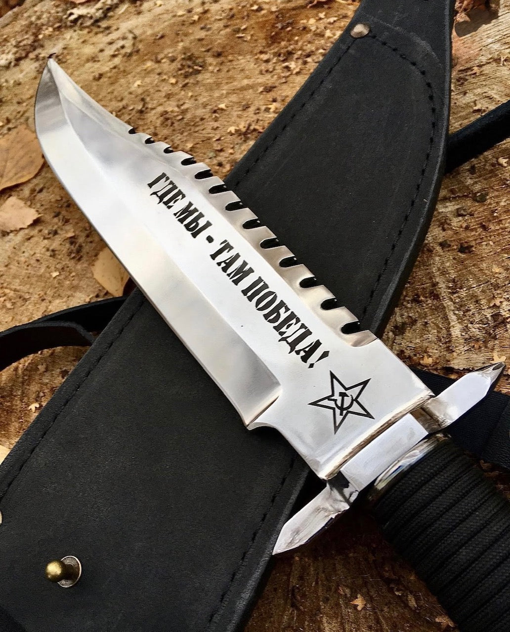 US Marines Knife | Handmade Survival Bowie Knife with Leather Sheath Unique Blades Runner