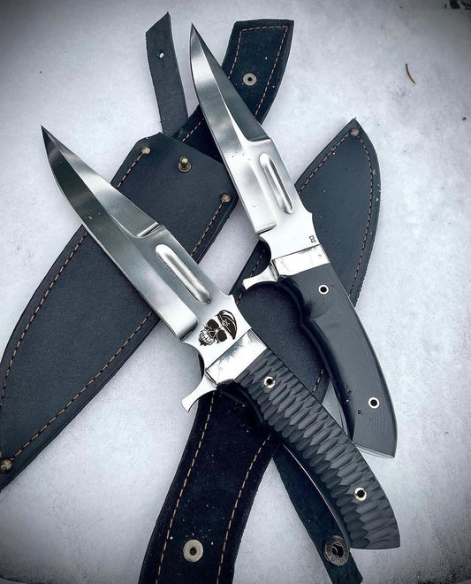 Rambo Last Blood Bowie Knife Set | Custom Handmade D2 Steel Knives with Sheath Unique Blades Runner