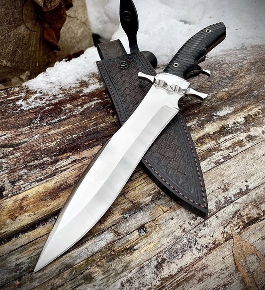 Rambo Last Blood Bowie Knife | Handmade Survival Hunting Knife with Sheath Unique Blades Runner