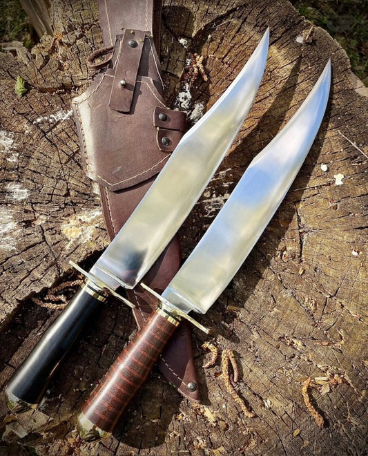 Colonel James Bowie Knife | Handmade Mirror Polish Classic Bowie with Sheath Unique Blades Runner