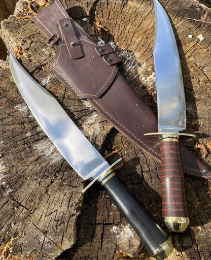 Colonel James Bowie Knife | Handmade Mirror Polish Classic Bowie with Sheath Unique Blades Runner