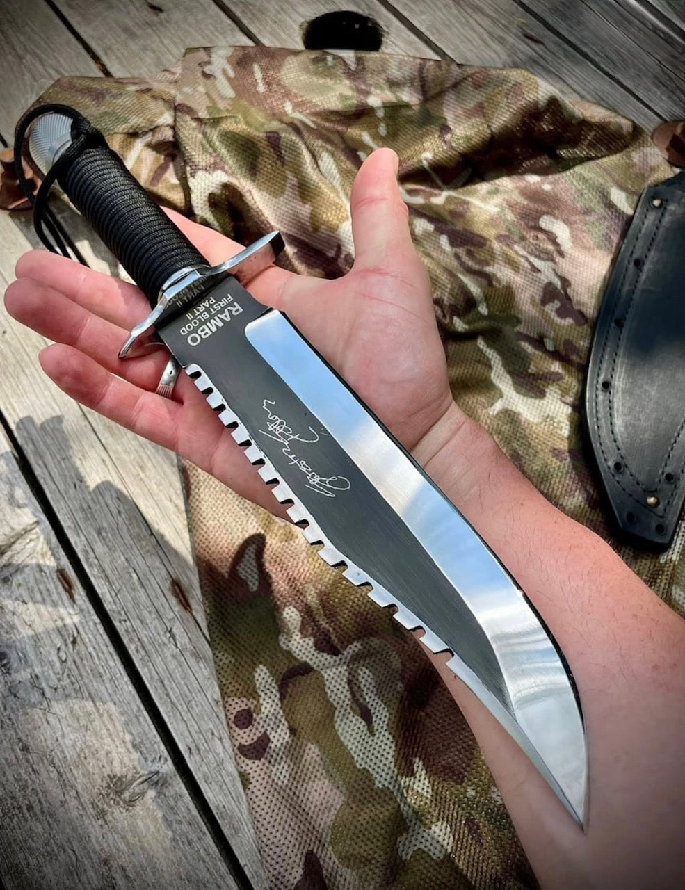 Rambo First Blood Knife | Handmade Survival Bowie with Leather Sheath Unique Blades Runner