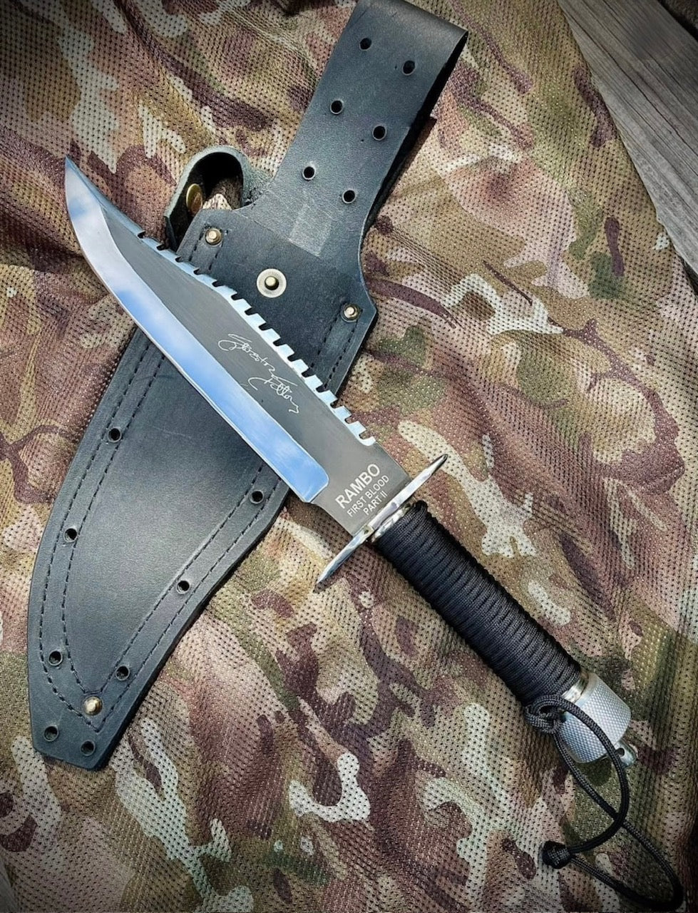 Rambo First Blood Knife | Handmade Survival Bowie with Leather Sheath Unique Blades Runner