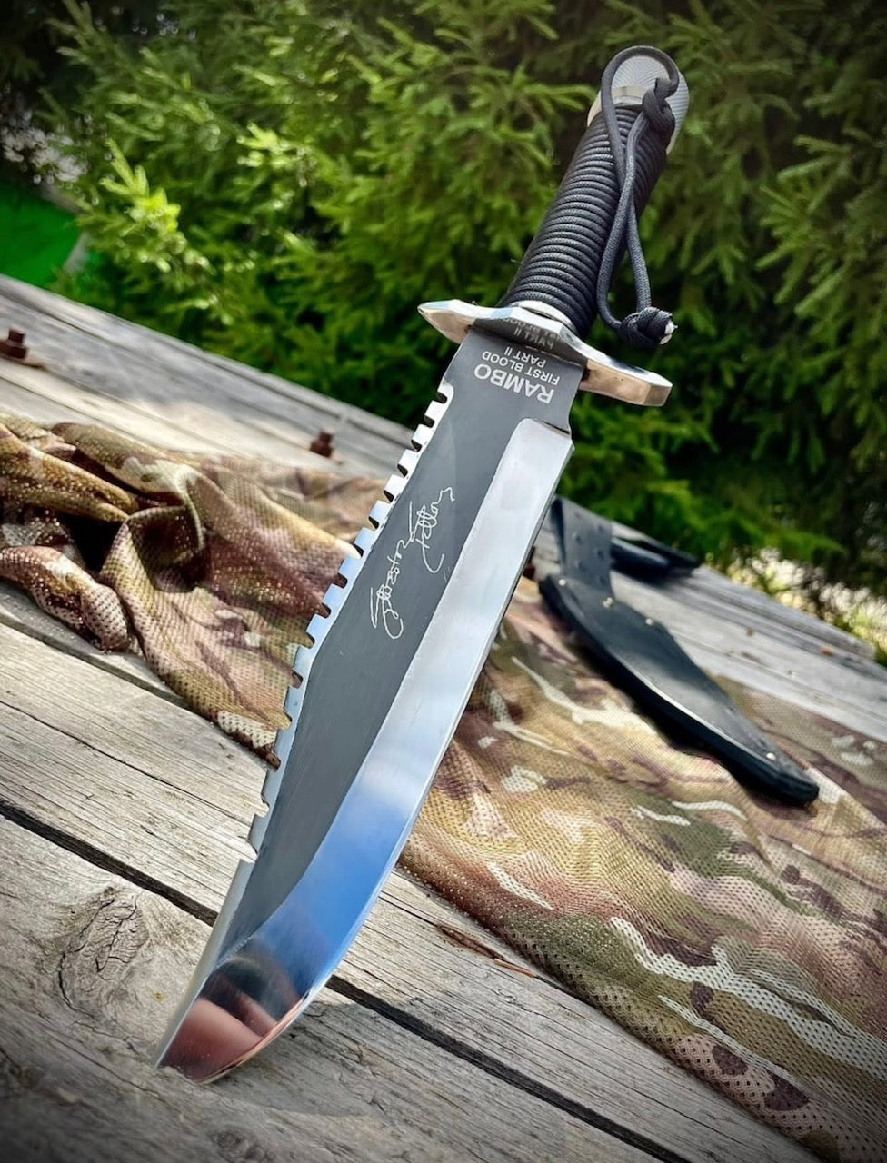 Rambo First Blood Knife | Handmade Survival Bowie with Leather Sheath Unique Blades Runner