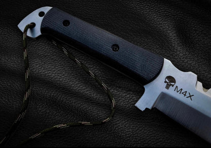 Punisher Knife | Handmade D2 Tool Steel Knife with Sheath Unique Blades Runner